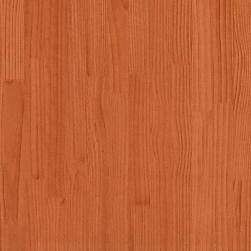 Garden Footstool Wax Brown Solid Wood Pine