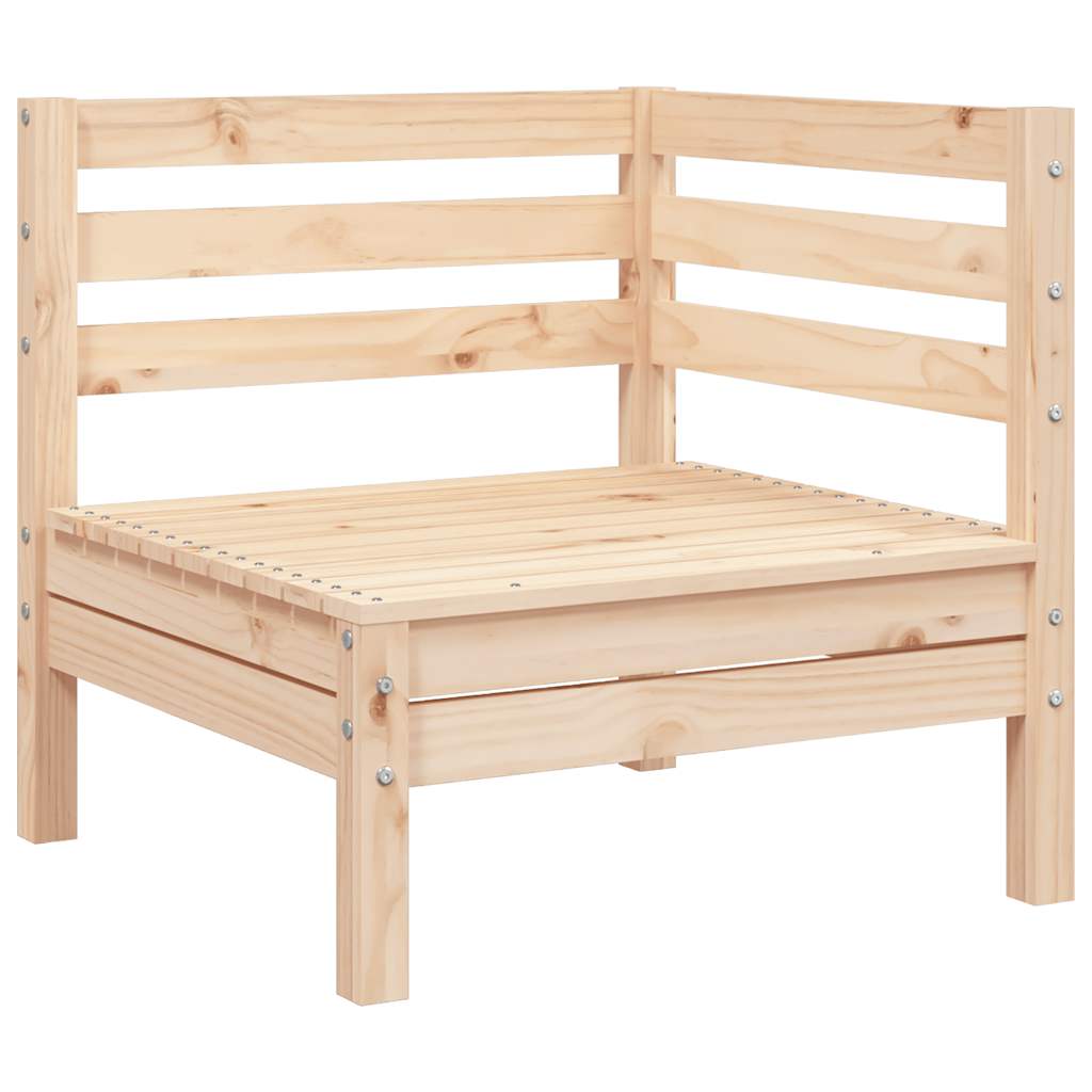 Garden Sofa | Natural Pine | Solid pine wood | 2-Seater | Modular