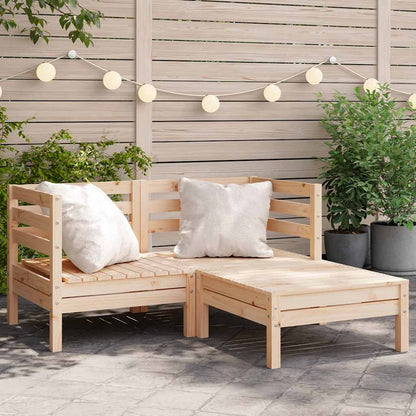 Garden Sofa | Natural Pine | Solid pine wood | 2-Seater | Modular