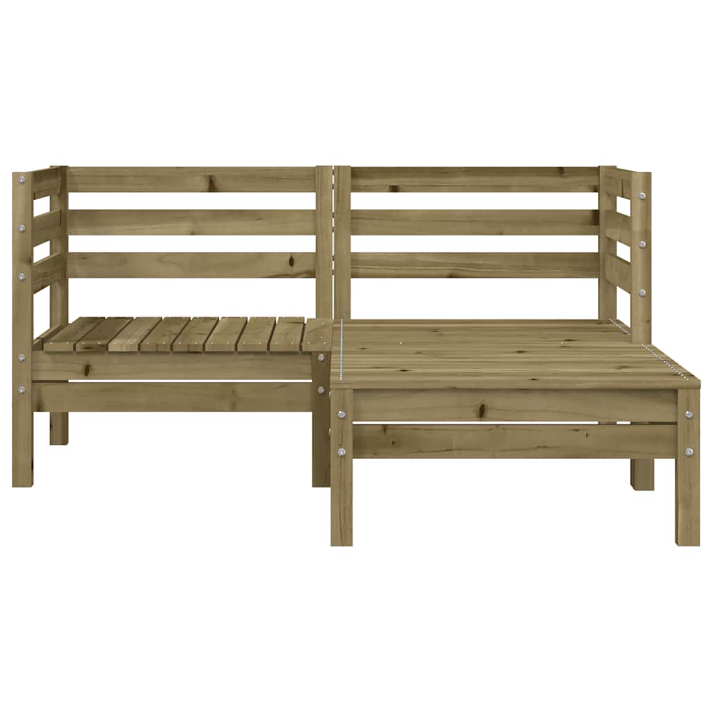 Garden Sofa | Natural Wood | Solid Pine Wood | Medium |  Modular
