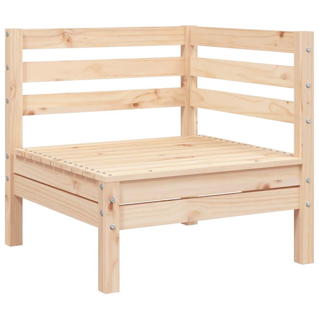 Garden Sofa | Natural Wood | Solid Pine Wood | 3-seater | Modular