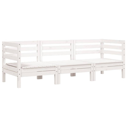 Garden Sofa | White | Solid pine wood | 3-seater | Modular | Garden Sofa