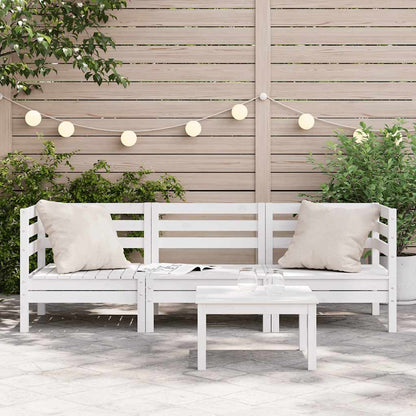 Garden Sofa | White | Solid pine wood | 3-seater | Modular | Garden Sofa