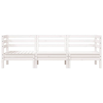 Garden Sofa | White | Solid pine wood | 3-seater | Modular | Garden Sofa