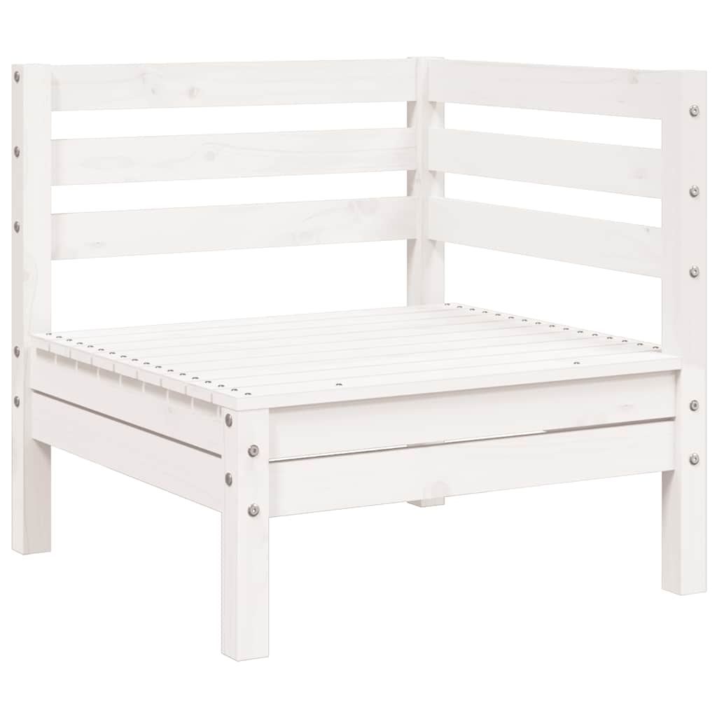 Garden Sofa | White | Solid pine wood | 3-seater | Modular | Garden Sofa