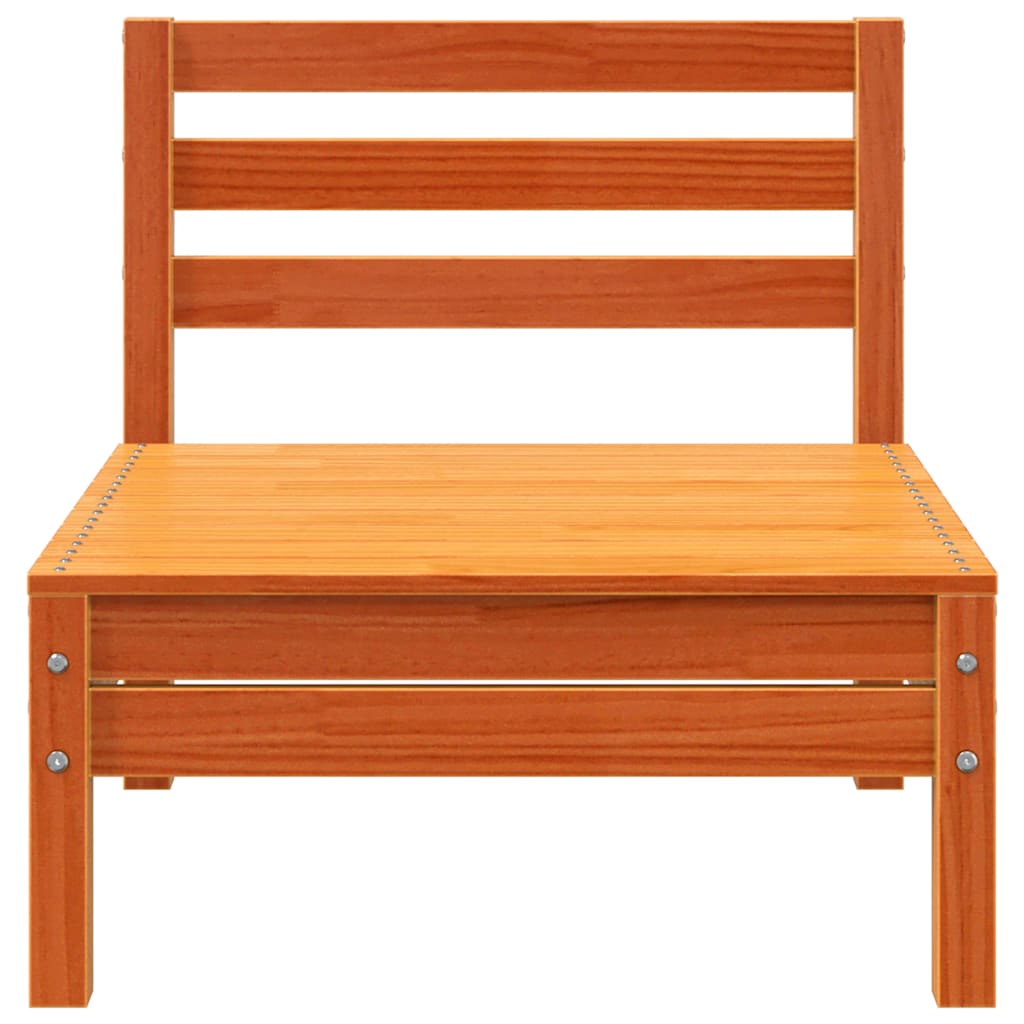 Garden Sofa | Wax Brown | Solid Pine Wood | 3-Seater | Modular
