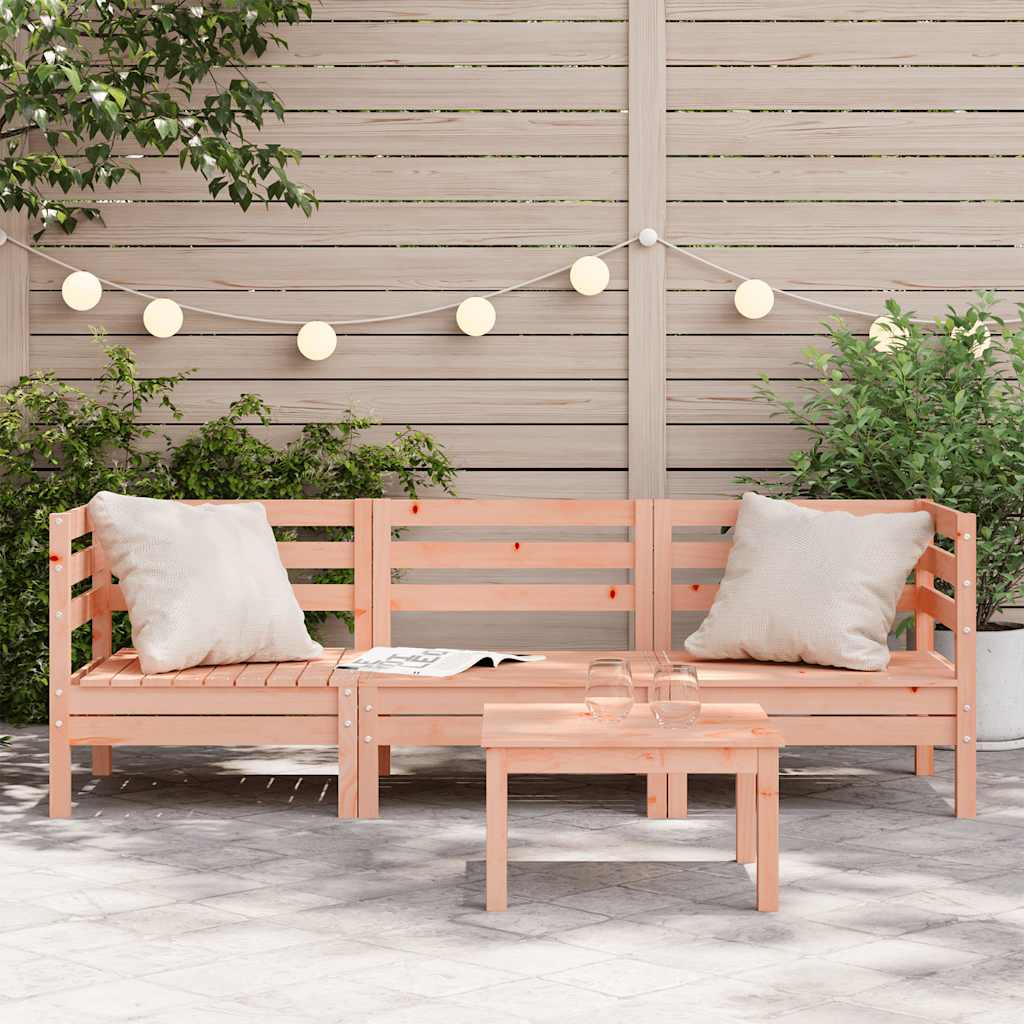 Garden Sofa | Douglas natural wood | Solid Douglas Wood | 3-Seater