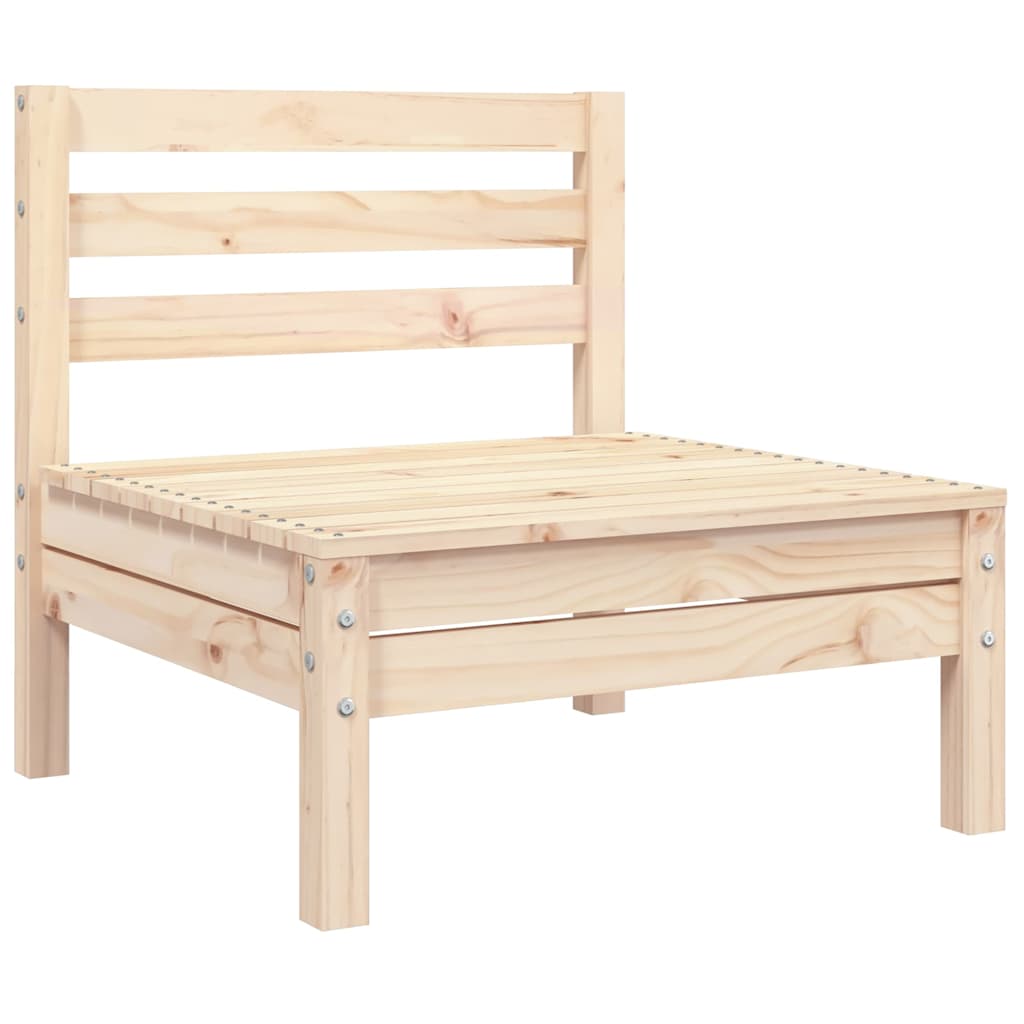 Garden Sofa | Natural Pine | Solid Pine Wood | 3-Seater | Modular