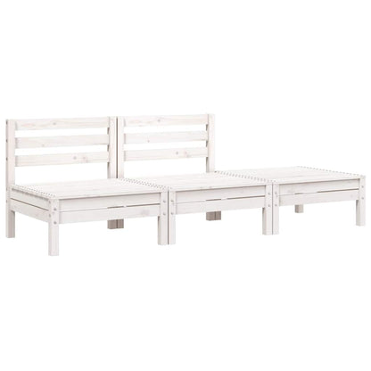 Garden Sofa | White | Solid pine wood | 3-seater | Modular | Garden Sofa