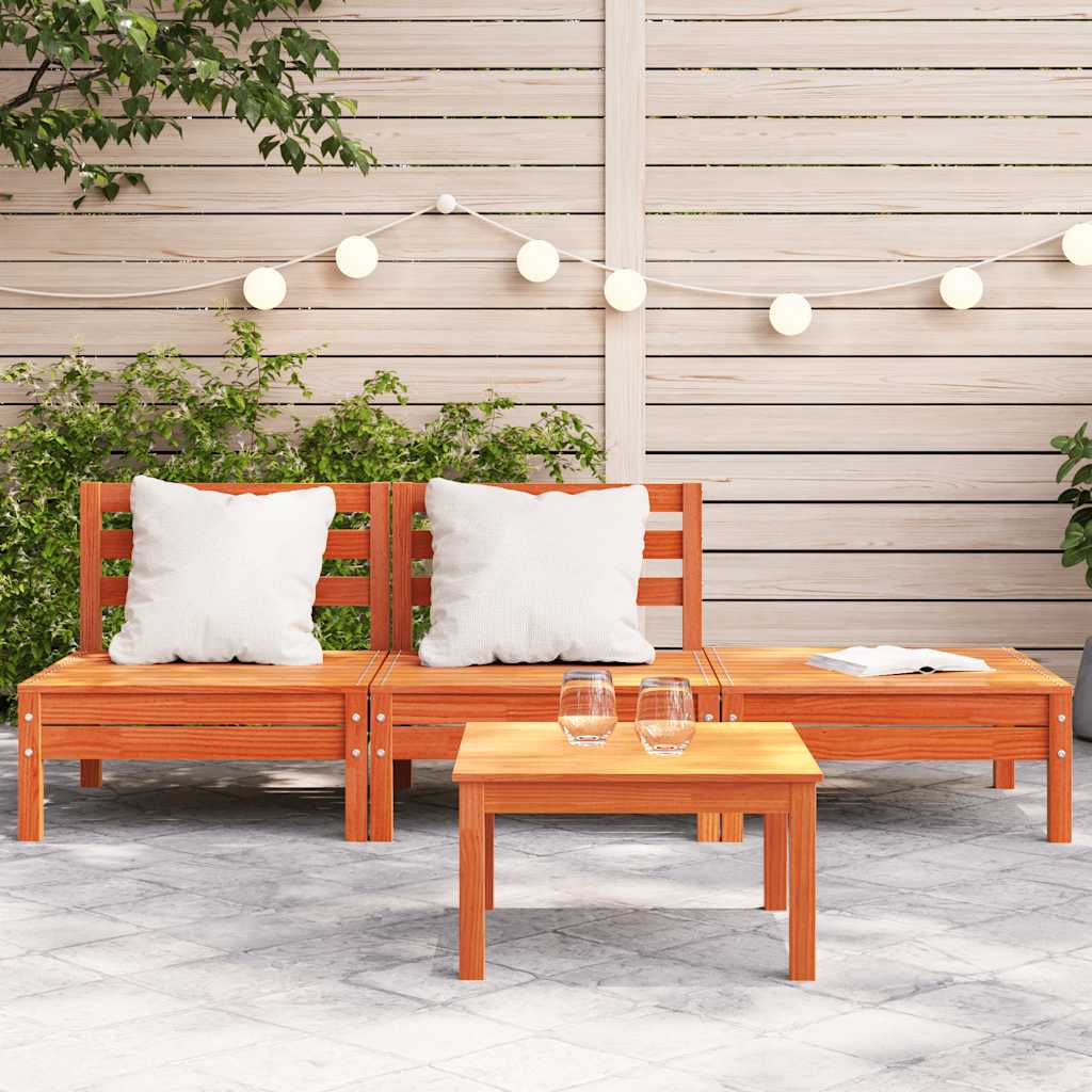 Garden Sofa | Wax brown | Solid pine wood | Large | Modular | Garden Sofa