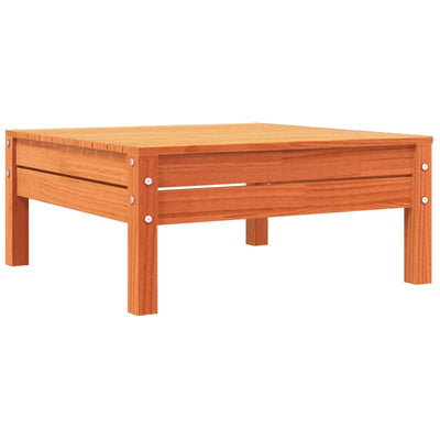 Patio Sofa 3-Seater Wax Brown Solid Wood Pine
