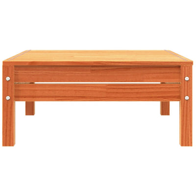 Patio Sofa 3-Seater Wax Brown Solid Wood Pine