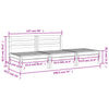 Patio Sofa 3-Seater Wax Brown Solid Wood Pine