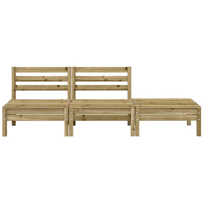 Garden Sofa | Natural Pine | Impregnated pine wood | 3-Seater | Modular