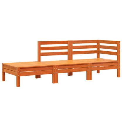 Garden Sofa | Wax Brown | Solid Pine Wood | 3-Seater | Modular