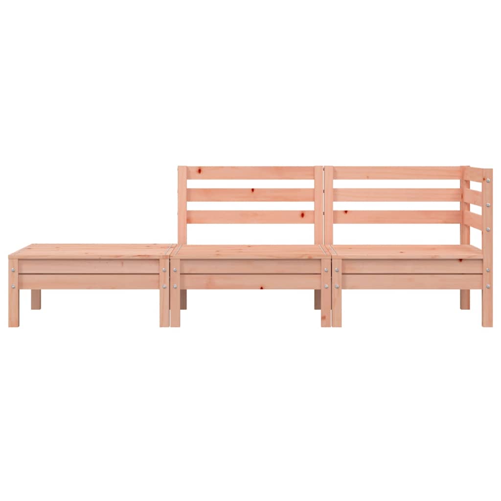 Garden Sofa | Natural Wood | Solid Douglas Fir Wood | 3-Seater | Modular