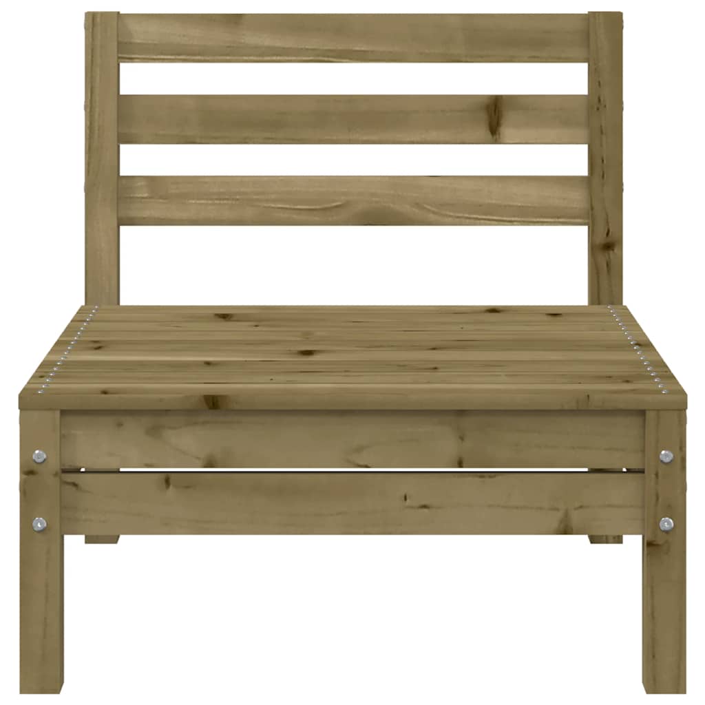 Garden Sofa | Natural wood | Impregnated solid pine wood | 3-Seater