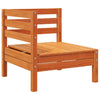 Patio Sofa 4-Seater Wax Brown Solid Wood Pine