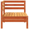 Patio Sofa 4-Seater Wax Brown Solid Wood Pine