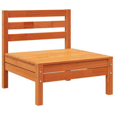 Patio Sofa 4-Seater Wax Brown Solid Wood Pine