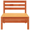 Patio Sofa 4-Seater Wax Brown Solid Wood Pine
