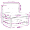 Garden Sofas Armless with Cushions 2 pcs Impregnated Wood Pine