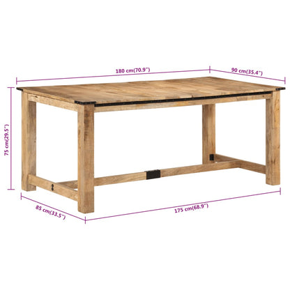 Dining Table 180x90x75 cm Solid Wood Mango
