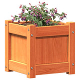 Garden Planter Wax Brown 31x31x31 cm Solid Wood Pine