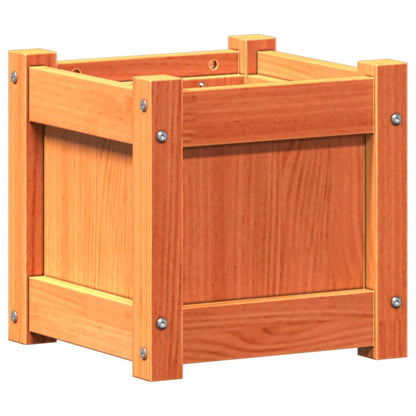 Garden Planters 2 pcs Wax Brown Solid Wood Pine