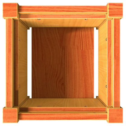 Garden Planters 2 pcs Wax Brown Solid Wood Pine