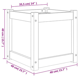 Garden Planter 40x40x40 cm Solid Wood Pine