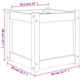 Garden Planter 40x40x40 cm Solid Wood Pine