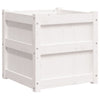 Garden Planter White 19.7"x19.7"x19.7" Solid Wood Pine