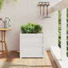 Garden Planter White 19.7"x19.7"x19.7" Solid Wood Pine