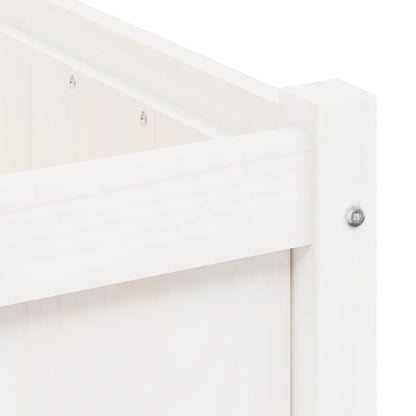 Garden Planter White 50x50x50 cm Solid Wood Pine