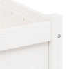 Garden Planter White 19.7"x19.7"x19.7" Solid Wood Pine