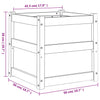 Garden Planter White 19.7"x19.7"x19.7" Solid Wood Pine