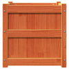 Garden Planter Wax Brown 50x50x50 cm Solid Wood Pine