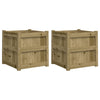 Garden Planters 2 pcs Impregnated Wood Pine
