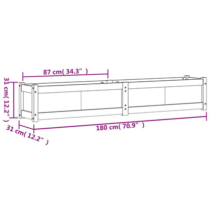 Garden Planter 180x31x31 cm Solid Wood Douglas