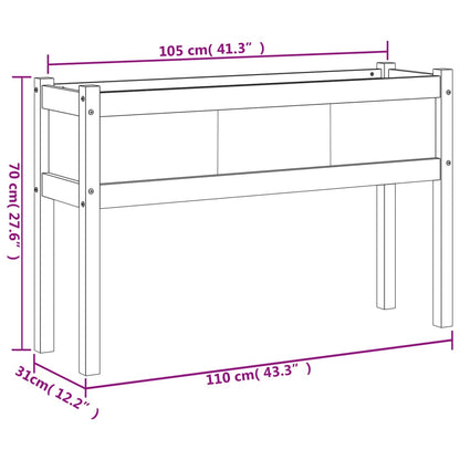 Garden Planters 2 pcs with Legs Solid Wood Douglas