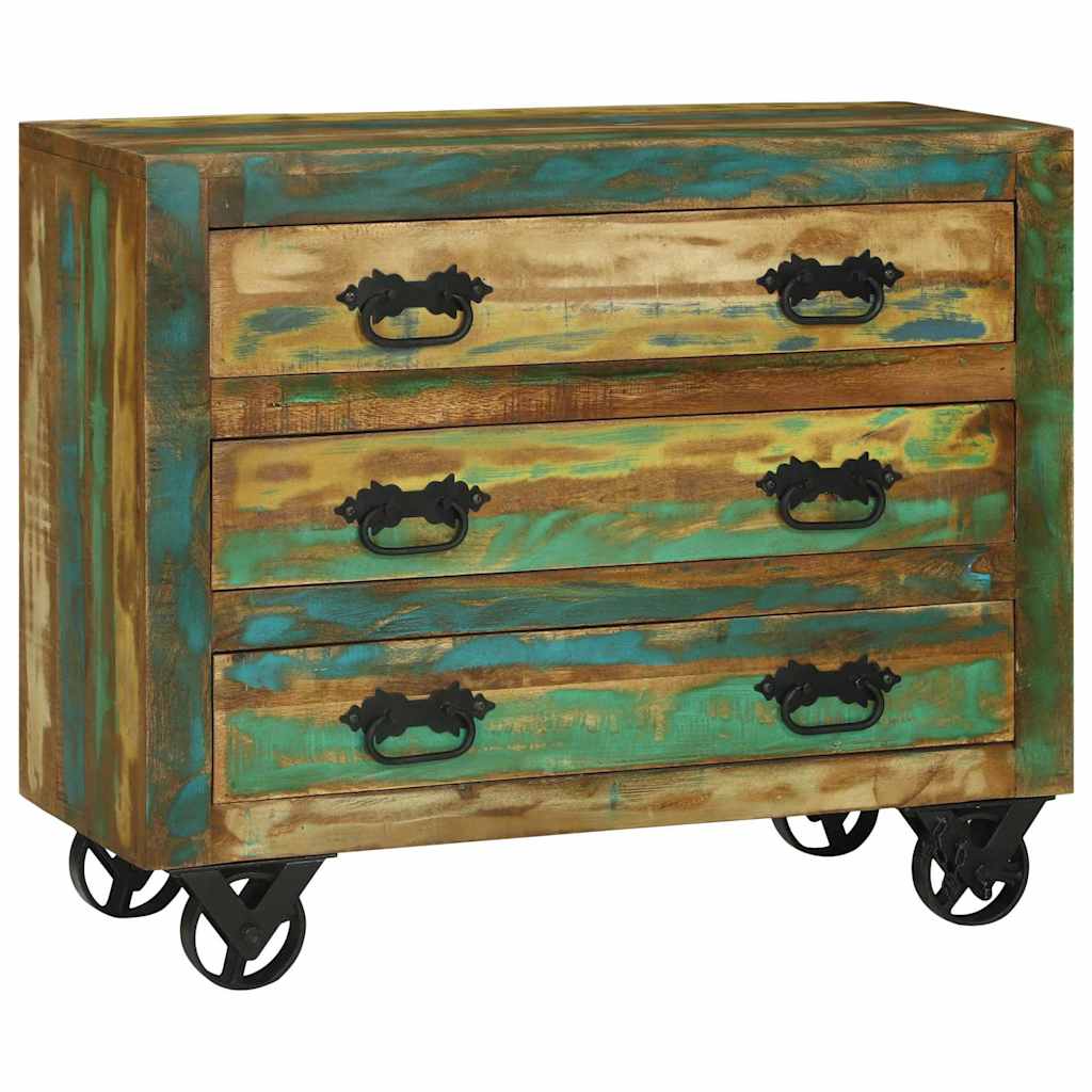 Sideboard with Drawer Brown 80 x 30 x 65 cm Solid Reclaim Wood
