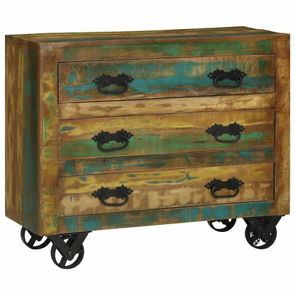 Sideboard with Drawer Brown 80 x 30 x 65 cm Solid Reclaim Wood