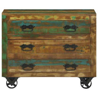 Sideboard with Drawer Brown 80 x 30 x 65 cm Solid Reclaim Wood