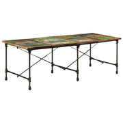 Dining Table 220x90x77 cm Solid Wood Reclaimed