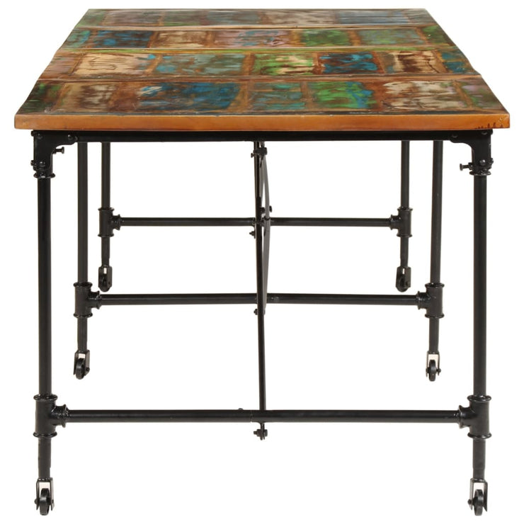 Dining Table 220x90x77 cm Solid Wood Reclaimed
