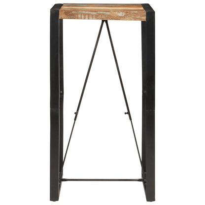 vidaXL Bar Table Multicolor Reclaimed Wood and Metal Standard Industrial