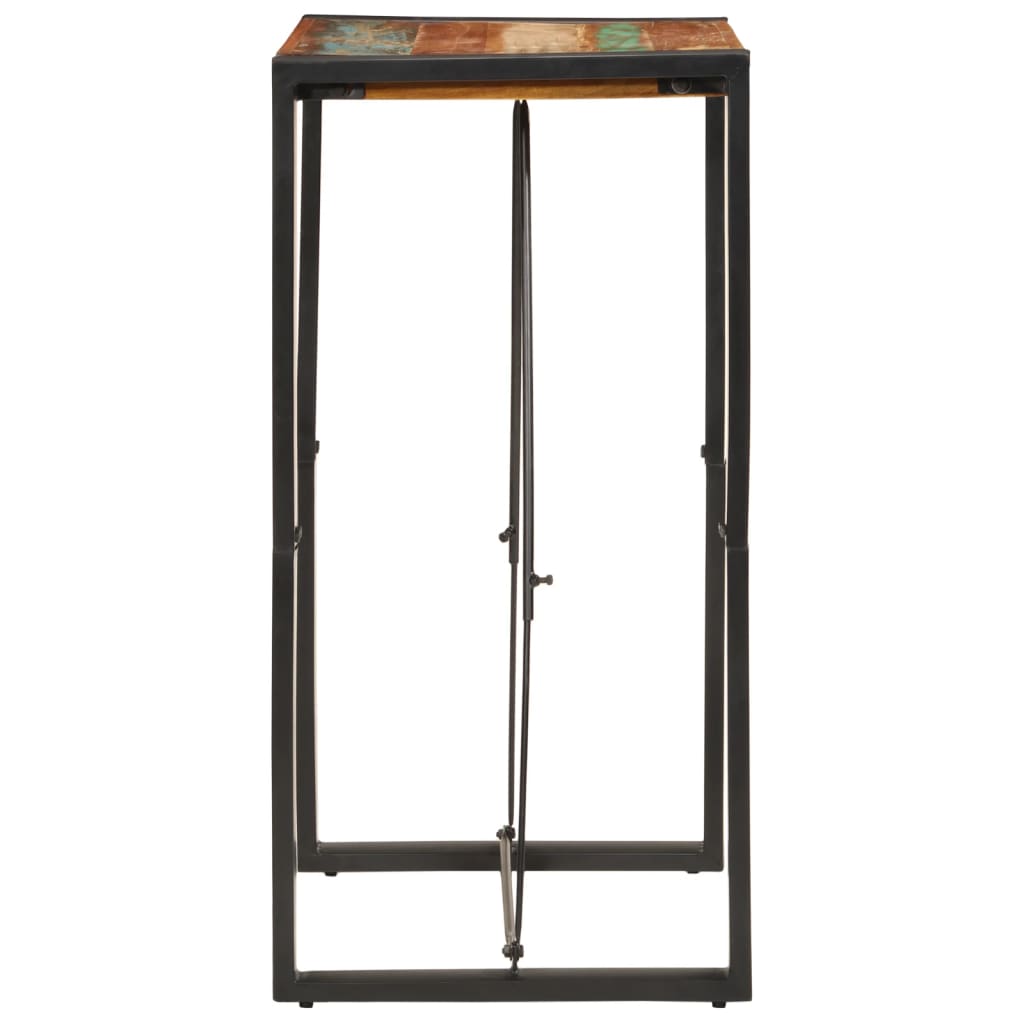 vidaXL Bar Table Multicolor Reclaimed Wood and Metal Standard Industrial