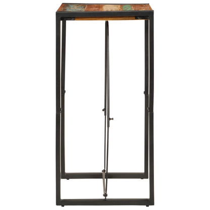 vidaXL Bar Table Multicolor Reclaimed Wood and Metal Standard Industrial
