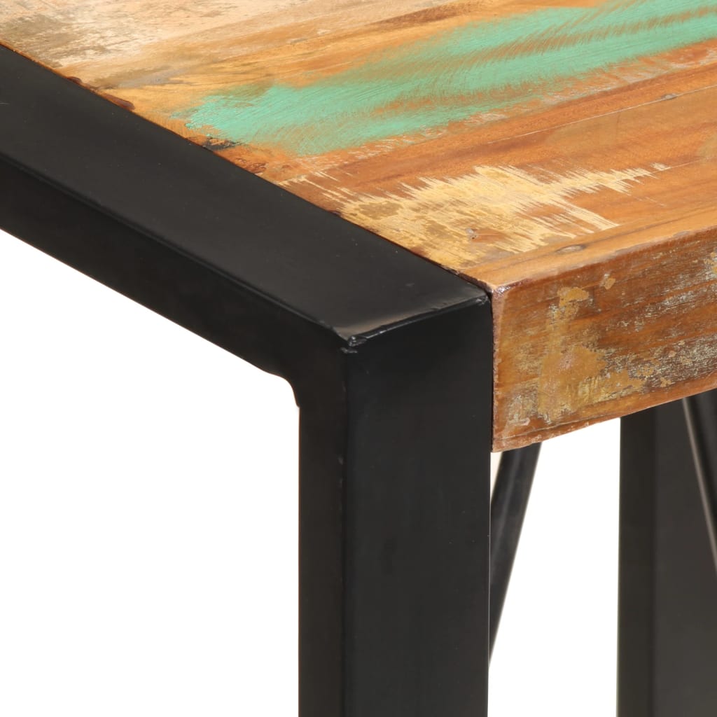 vidaXL Bar Table Multicolor Reclaimed Wood and Metal Standard Industrial